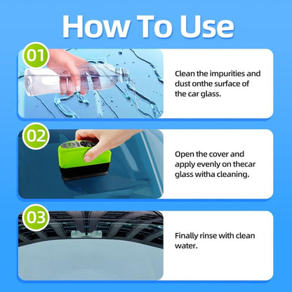 Car Windshield Cleaning Brush with 150 ml in filed solution for Glasses