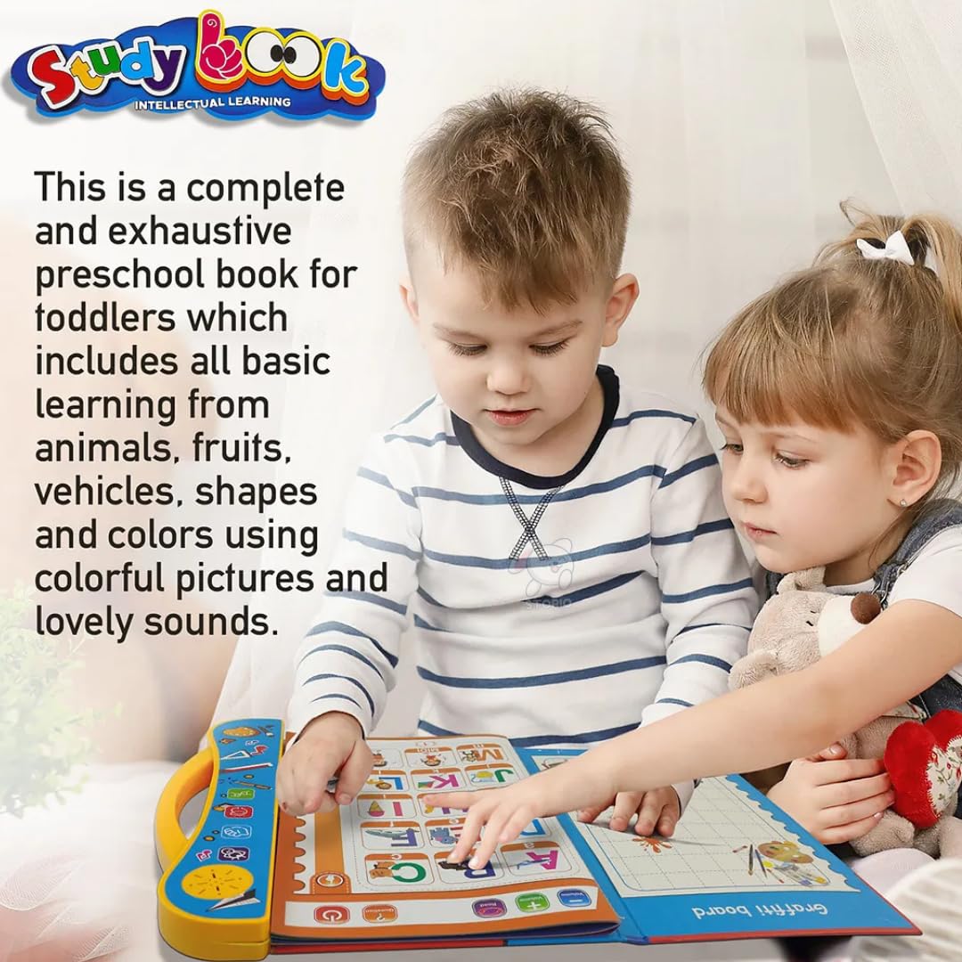 Kids Intelligence Book, Phonic learning with English Letters & Words, poems, relations & much more Learning with figures & voices