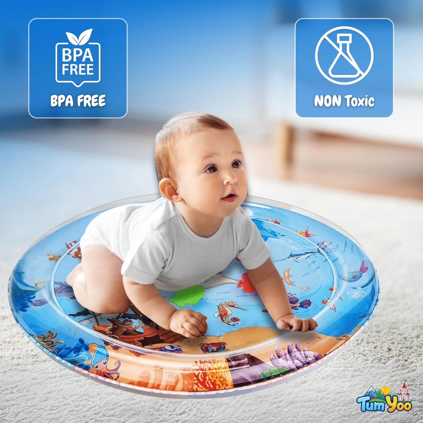Baby play mat for Sensary improvement & playfull tummy time with Sea animation