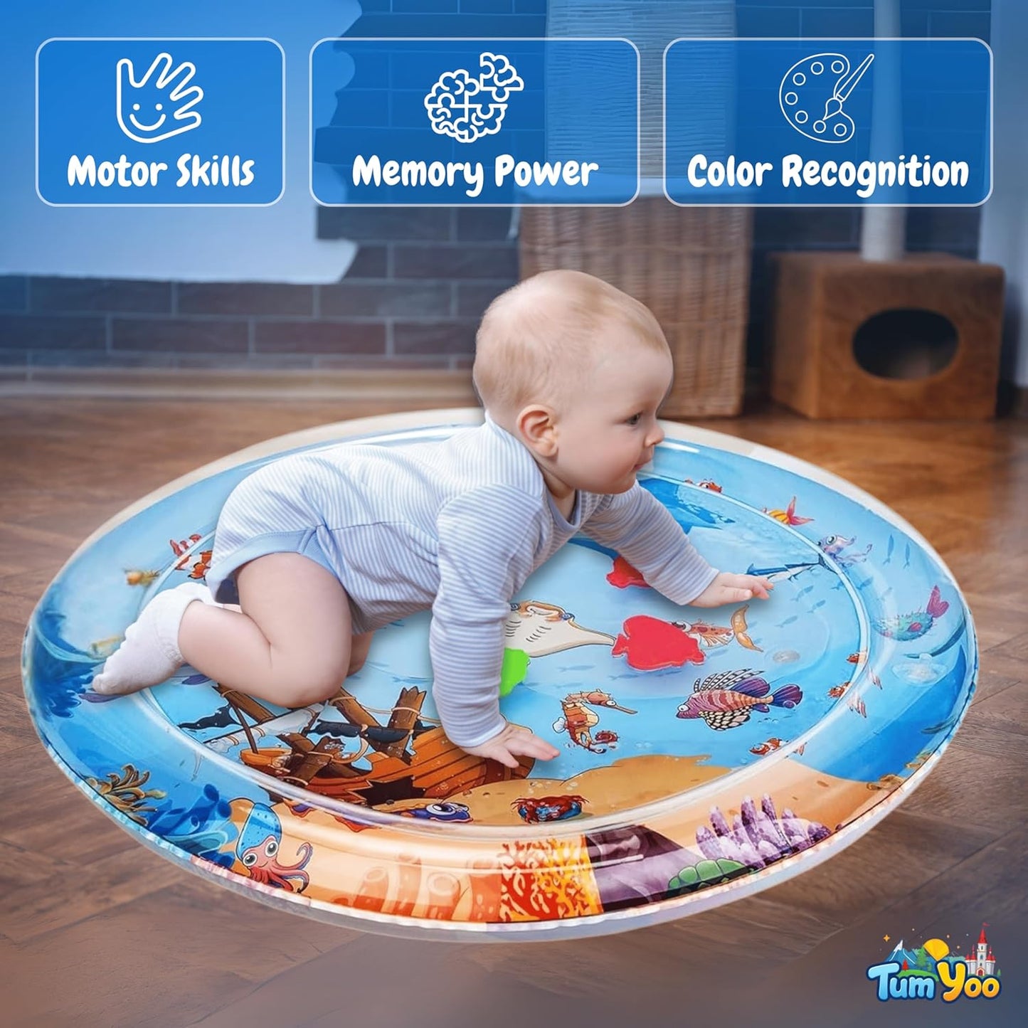 Baby play mat for Sensary improvement & playfull tummy time with Sea animation