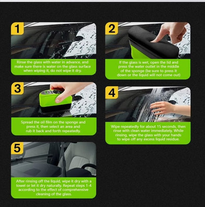 Car Windshield Cleaning Brush with 150 ml in filed solution for Glasses